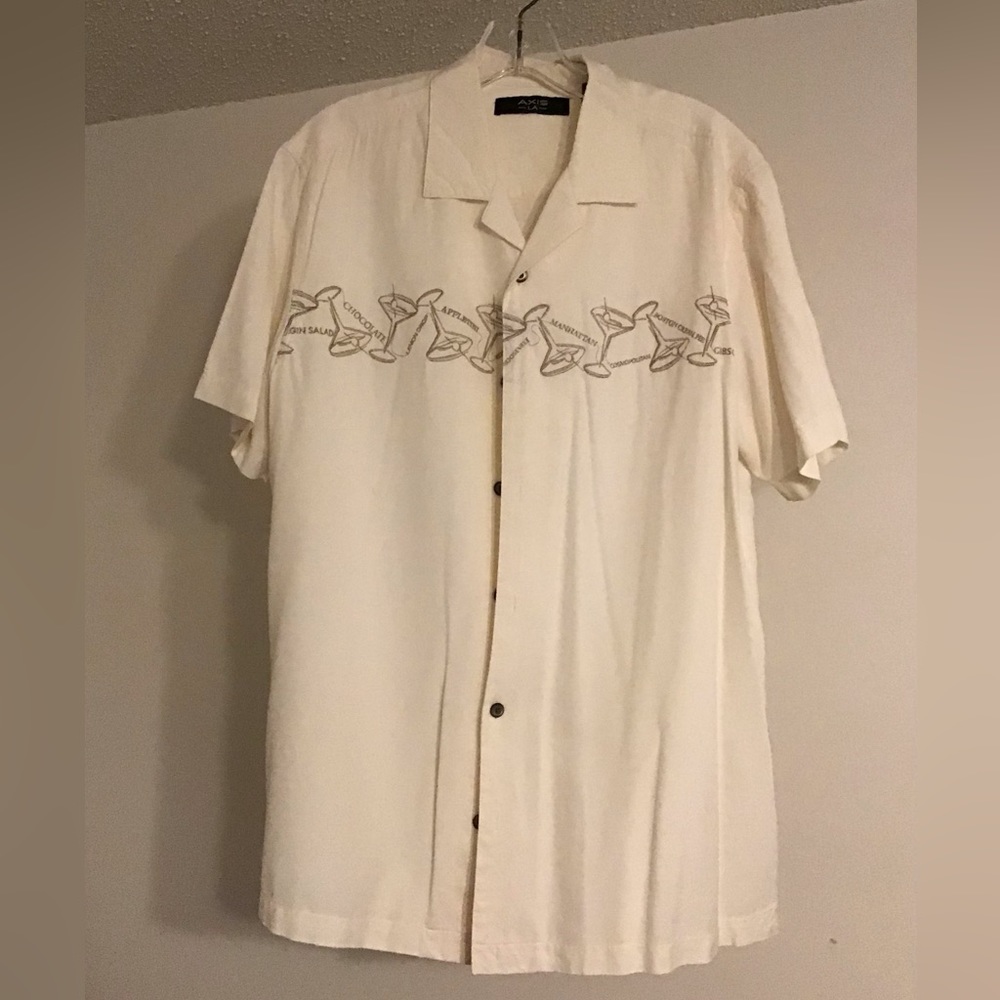 Axis Cocktail Bar Button Down Short Sleeve Shirt